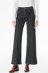 High Waisted Center Seam Wide Leg Cropped Denim Jeans